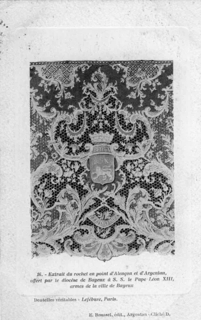 *37210 cpa extrait du rochet en point d'Alençon et d'Argentan