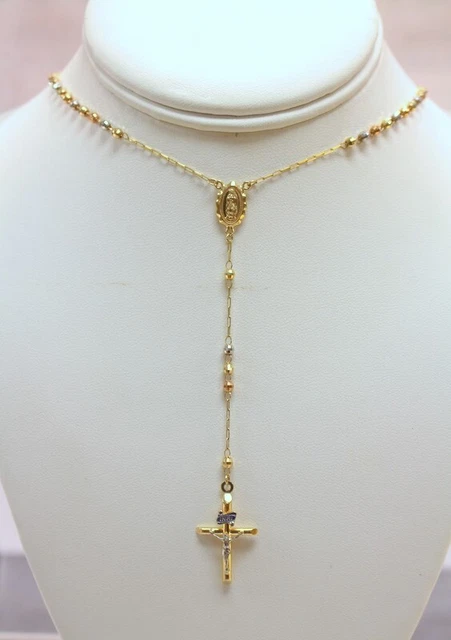 3 tone Gold Rosary 10K Yellow Gold 6.6g (GO1049862)