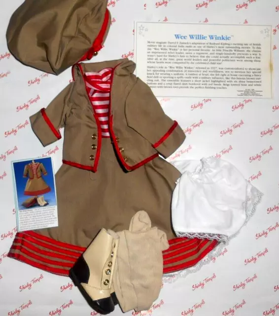 SHIRLEY TEMPLE Danbury mint WEE WILLIE WINKIE traveling dress COMPLETE outfit