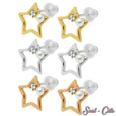 1 paire de boucles doreilles rondes Ensemble Soul-Cats 1 collier de perles 