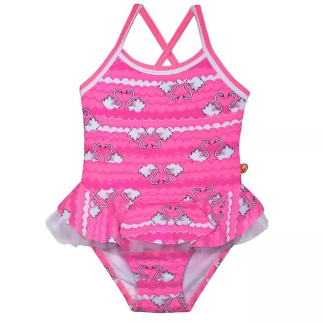 Escargot Swan Cross Back Girls One Piece Swimwear