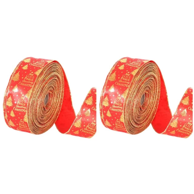 2x Glitter Band Weihnachten Band Rolle Weihnachten Geschenk Band