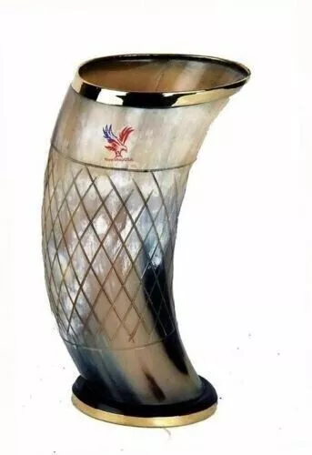 Viking Drinking 6" Horn Mug cup ale Beer Wine, Set of two horn Mug, Viking Horn