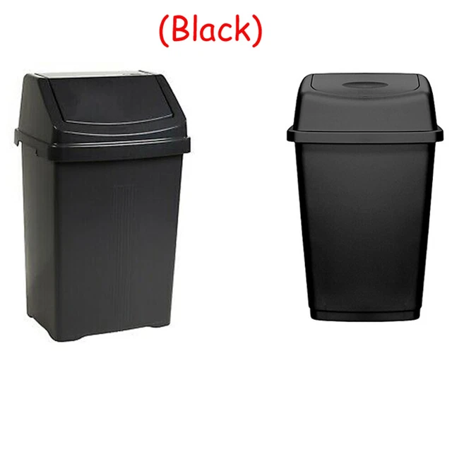 HIGH GRADE 50 Litre Large Plastic Swing Top Bin Waste Rubbish Paper
