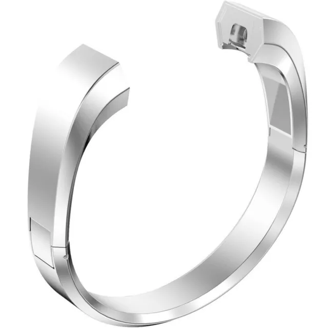 Argent pour bracelet de bracelet en métal de remplacement pour Fitbit Alta HR 2