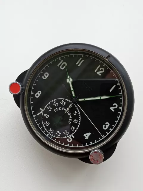 Soviet military Aviation Watch with stopwatch,watch Panel 60 CHP/ 60 ЧП 3