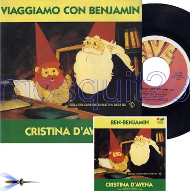 CRISTINA D'AVENA "VIAGGIAMO CON BENJAMIN" RARO 45giri SIGLA TV - MINT