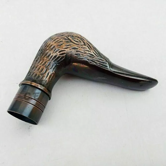 bp09 Walking Stick Brass Handle Handmade Vintage Style Duck Head for Wooden Cane
