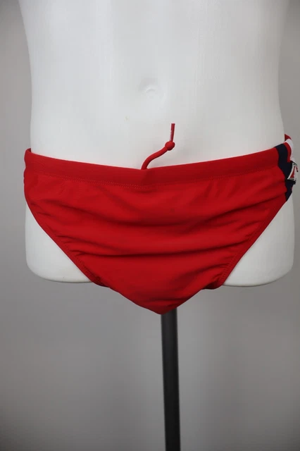 Costume De Bain Homme Style Ours (Mutandina) - Taille XL Rouge - Vintage En Nylon/Spandex - Occasion TB