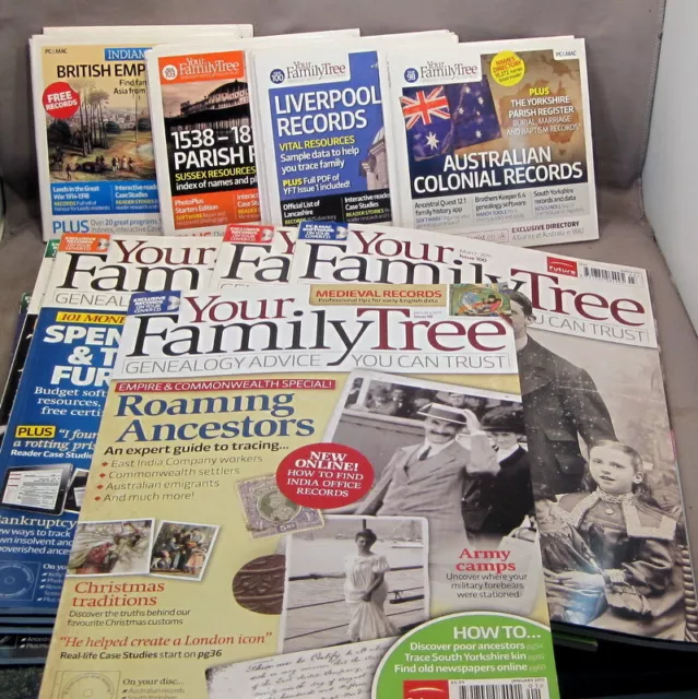 YOUR FAMILY TREE MAGAZINE - 2011  All COPIES + DISKS  £4.25 POST FREE