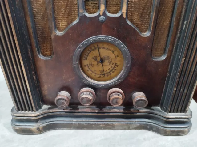 ATWATER KENT TOMBSTONE Tube Radio Model 465 For Parts Restoration $99. ...