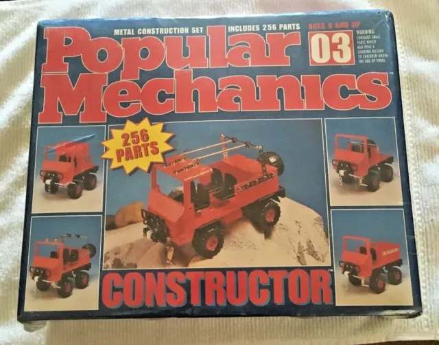 Vtg Popular Mechanics Constructor- Metal Construction Erector Set # 03 1993 NIB