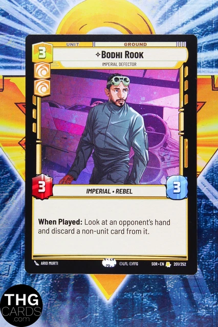 BODHI ROOK 201/252 Rare Star Wars Unlimited Card EUR 3,29 - PicClick IT