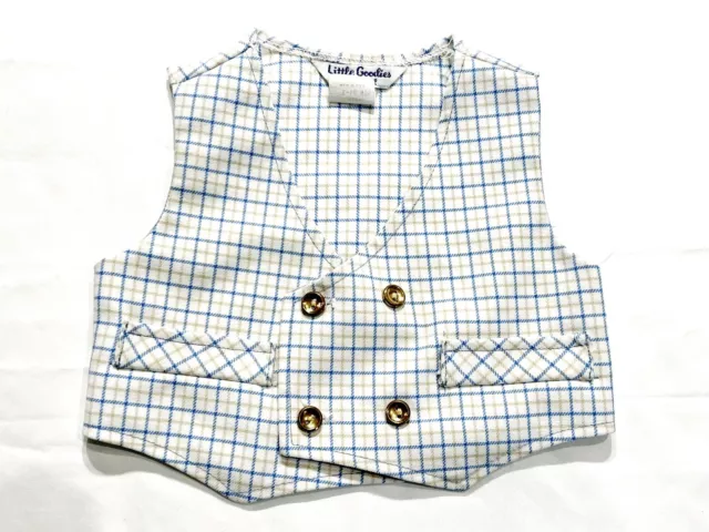 Vintage Little Goodies by Good Lad Suit Vest 18 Months Boys Blue