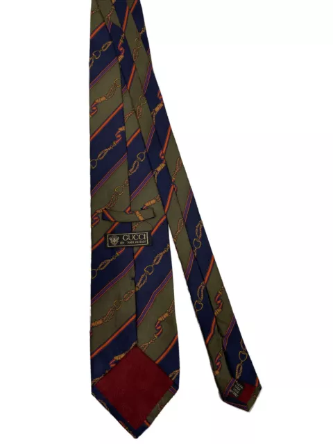 Gucci Cravatta Uomo Men Tie Vintage Jhf2526