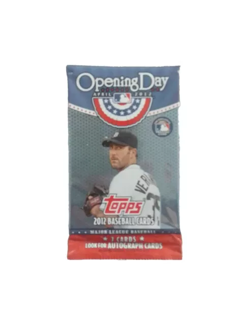 2012 TOPPS OPENING DAY Baseball Mlb FACTORY SEALED HOBBY PACK (7 CARD) Look Auto