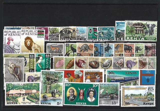 Kenya 1963-2001 collection on stockcards (220 stamps)