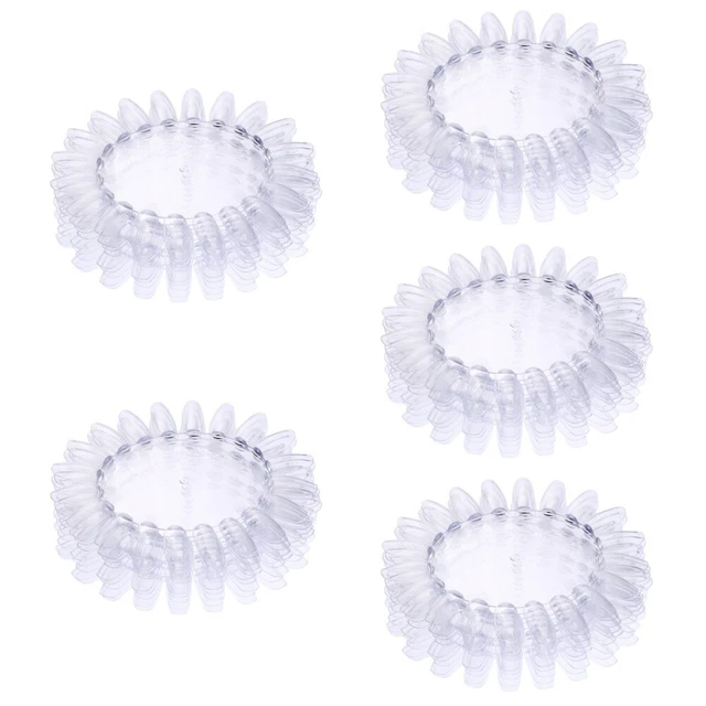 50 PCs Práctica de arte de uñas acrílicas para policía de polos de rueda - Diagrama de color (transparente)