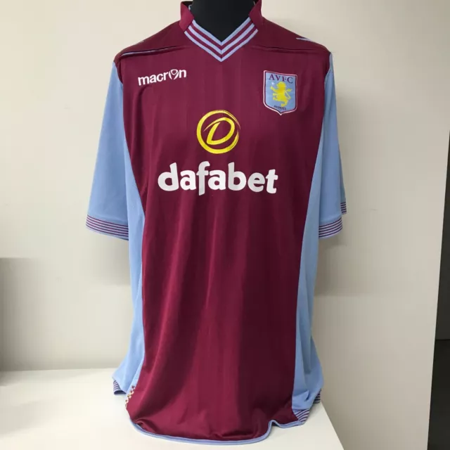 Aston Villa 2013/14 home football shirt XXL Macron - C1