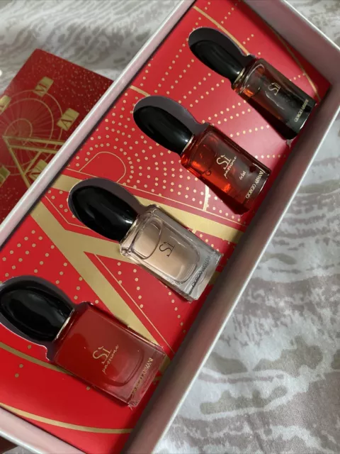 GEORGIA ARMANI PERFUME Travel Size 4x 7ml Si Passione Edp Intense