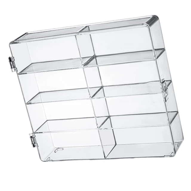 DuskHaven Vitrine pour Voitures Miniatures 1/64, éclairage LED Décoratif, Meuble en PVC, Idéale pour Exposer Une Collection de Miniatures, Blanc