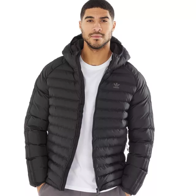 adidas Originals Mens Padded Winter Puffer Jacket in Black RRP £129.00