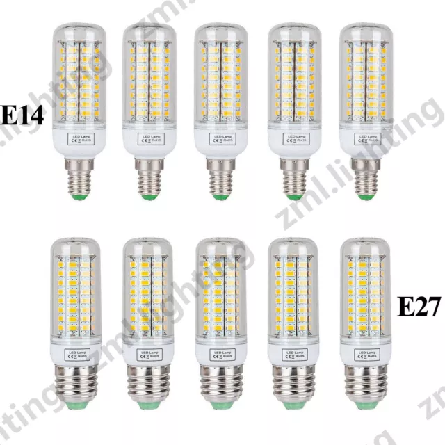 5x E27 E14 LED Glühbirne Birne Mais Licht Leuchtmittel Warm/Kalt Weiß 5730 SMD