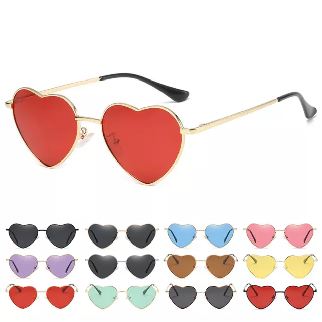 Polarized Heart Shaped Sunglasses Women Men Cute Retro Funny Party Sun Glasses
