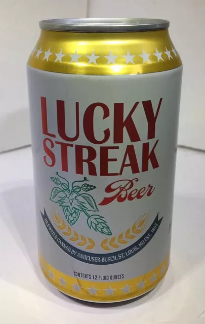 ANHEUSER BUSCH LUCKY STREAK BEER Collectible Empty 12oz Can Light Top  Unopened $8.88 - PicClick
