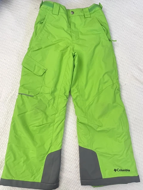 Columbia Bugaboo Ski Snow Pants Outerwear Youth Small Omni-Tech Neon Green Columbia Bugaboo Ski Snow Pants Outerwear Youth Small Omni-Tech Neon Green