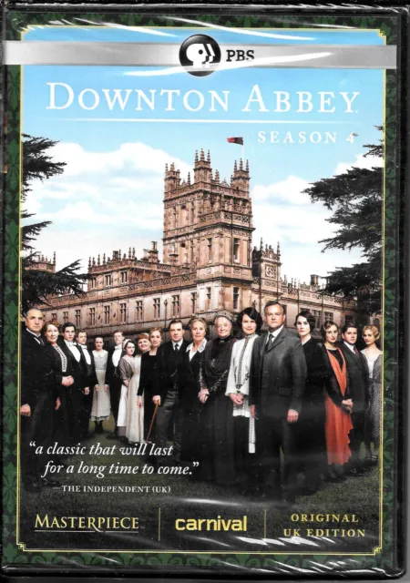 DOWNTON ABBEY SEASON FOUR on 3 DVD Disc Set - Brand New Sealed