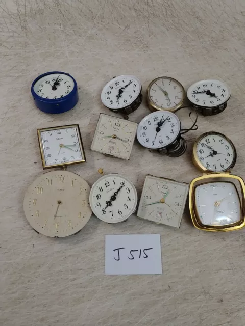 12 Vintage Alarm Clock Movement, Dial & Hands Arts & Crafts