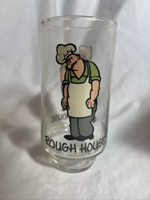 1975 Coca-Cola Popeye Kollect-A-Set Rough House Drinking Glass