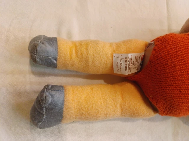 Vintage Fisher Price Jim Henson 13" Miss Piggy Muppet Doll Plush #890 No Dress 4