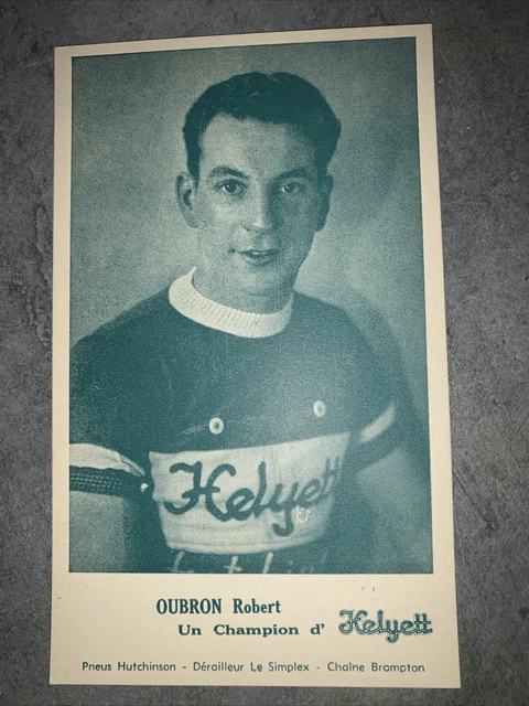 CARTE POSTALE CYCLISME Robert Oubron Cycle Helyett EUR 7,99 PicClick FR