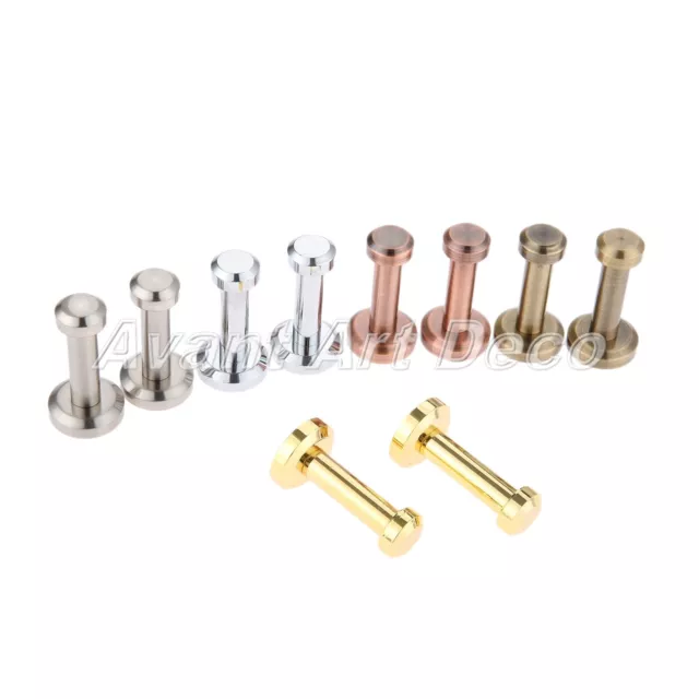 Single Hole Brass Cabinet Door Hooks Towel Robe Coat Hanger Hooks Hardware 2pcs 2