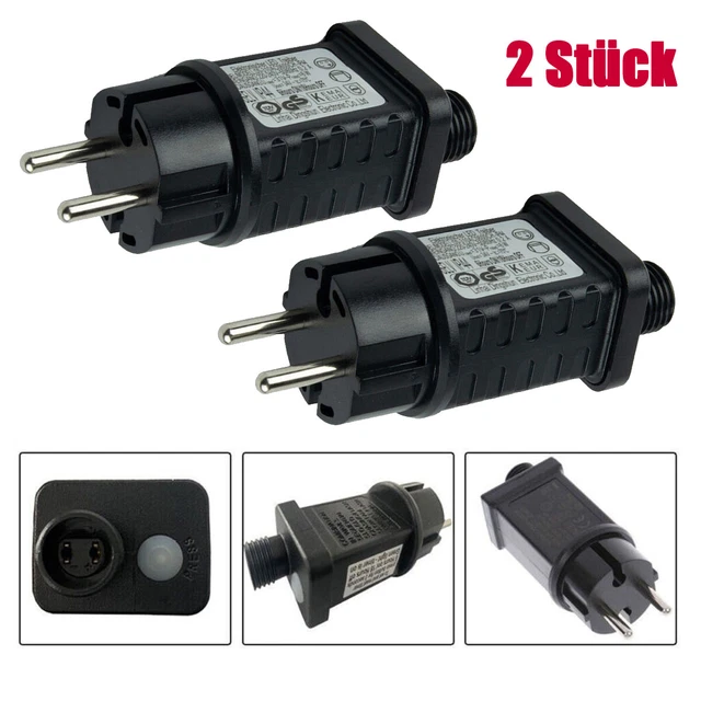 2 stuks lichtsnoer-adapter, 4,5 V led-voeding voor