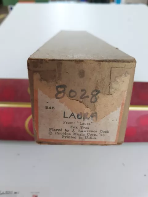 piano roll QRS 8028 Laura fox trot played by Lawrence Cook