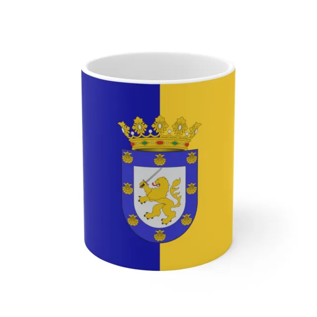 Flag of Santiago Chile - White Coffee Cup 11oz