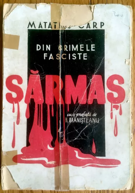 1945 Romania SARMAS MASSACRE Jewish HOLOCAUST BOOK Photos JUDAICA Nazi HORRORS