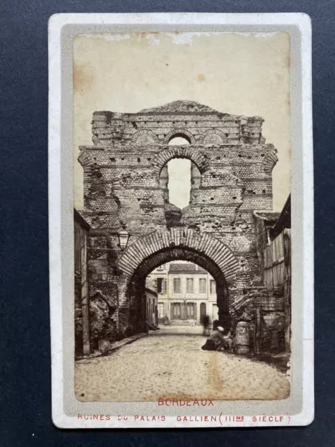 France, Bordeaux, Ruines du Palais Gallien, Vintage albumen print, ca.1870 Tirag