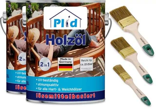 Premium Holzöl Pflegeöl Holzschutz Imprägnieröl Pinsel Farblos