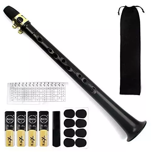 Pocket Saxophone Kit Mini Sax Portable Woodwind Instrument 4 Reeds 8 Dental Pad