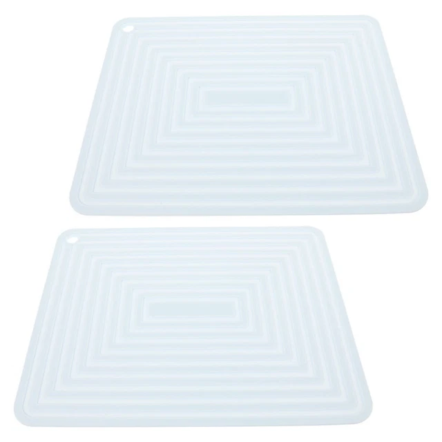 2 pz tappetino ondulato antiscivolo panno caldo forno supporto pentola Sky-blue