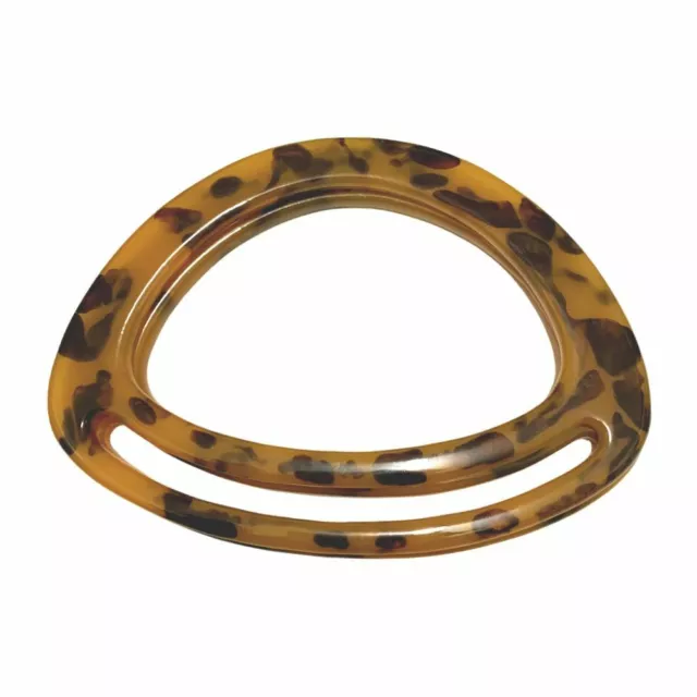 Oval Bag Handles Pair of  D Shaped Tortoise Acrylic craft bag sewing BH21