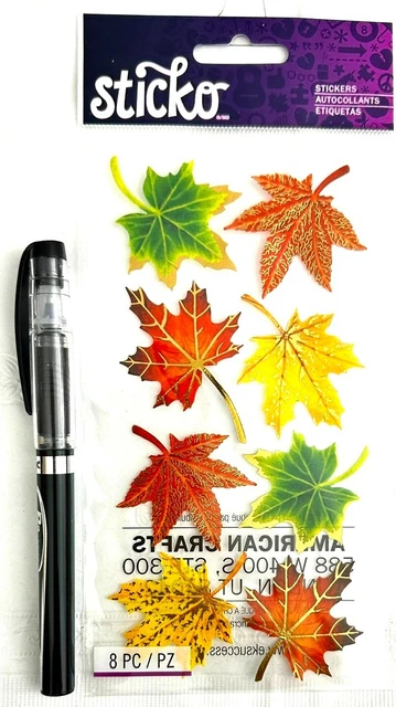 Vellum Maple Leaves - Scrapbooking Card Stickers (NEW) Sticko