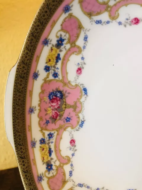 Assiette Décorative en Porcelaine Avec Diorröschen Et Bordure Or 3