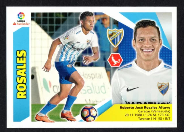 Rosales #3 Malaga 2017-18 Cromo Panini La Liga Santander Este 17/18