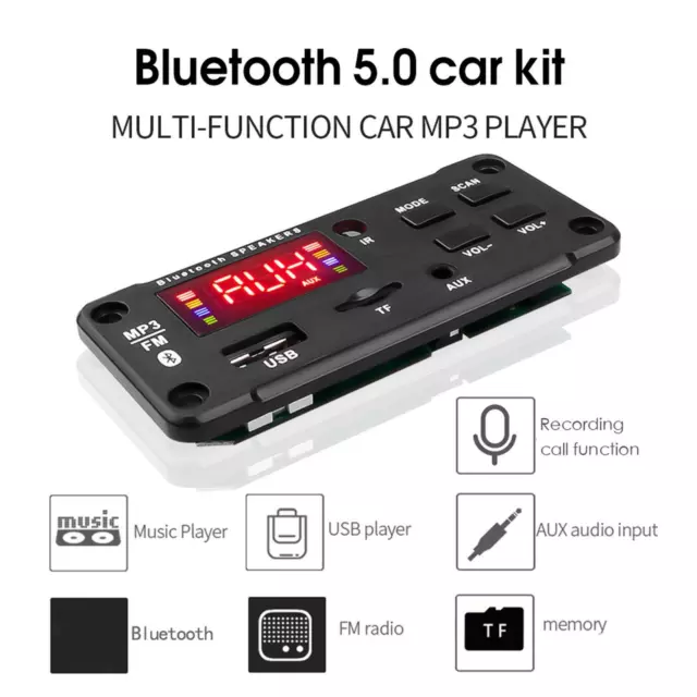 Bluetooth MP3 Module de Décodage MP3 Auto Car USB MP3 WMA FM Aux   Prise