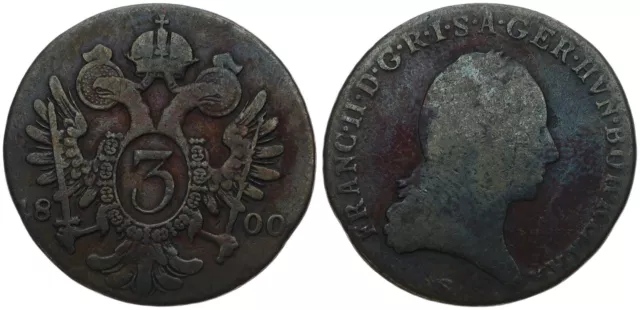 Austria - Austria 3 Kreuzer 1800 - Emperor Franz II